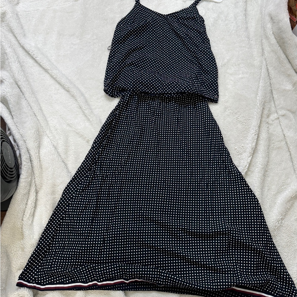Tommy Hilfiger Black and White Sleeveless Sundress